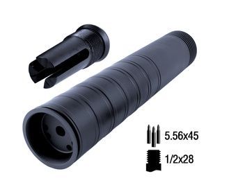 Газорозвантажений розбірний ПБС + полум'ягасник АFTactical S44 для AR15, M4, M16, UAR15 S44G-AR15 фото